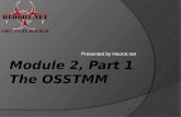 Module 2, Part 1 The OSSTMM