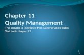 Chapter 11 Quality Management