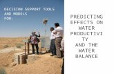 Predicting effects on Water Productivity  and the Water Balance