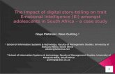 The Impact of digital story-telling on trait Emotional Intelligence (EI) amongst adolescents in South Africa – a case study