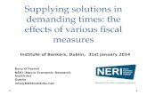 Supplying solutions in demanding times:  the effects  of various fiscal measures
