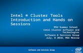 Intel ® Cluster Tools Introduction and Hands on Sessions