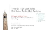 Time for High-Confidence Distributed Embedded Systems