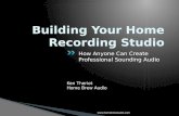 Building Your Home  Recording Studio