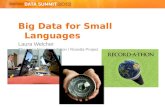 Big Data for Small Languages Laura  Welcher The Long Now Foundation / Rosetta Project