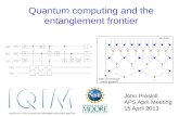 Quantum computing and the  e ntanglement  f rontier