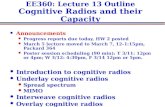 EE360: Lecture  13  Outline Cognitive Radios and their Capacity