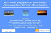 Wind Power Integration and Transmission: Addressing Some Common Misconceptions