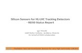 Silicon Sensors for HL-LHC Tracking Detectors   -  RD50 Status Report
