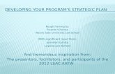 Developing Your Program’s Strategic Plan
