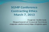 SGMP Conference Contracting Ethics March 7, 2013