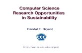 Computer Science Research Opportunities  in Sustainability