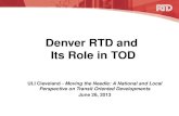 Denver RTD and  Its Role in TOD