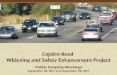 Public Scoping Meetings September 26, 2011 and September 29, 2011