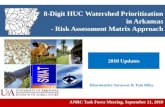 8-Digit HUC Watershed  Prioritization in Arkansas -  Risk Assessment Matrix Approach