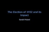 The Election of 1932 and its Impact