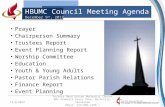 HBUMC Council Meeting  Agenda December 9 th , 2012