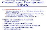 EE360: Lecture 17 Outline Cross-Layer  Design and SDWN