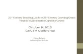 21 st  Century  Teaching Leads to 21 st  Century Learning Grant: Virginia’s Mathematics  Capstone Course