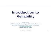 Reliability vs. Quality  (Glesner, Kececioglu, et al.)