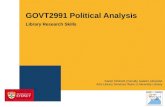 GOVT2991 Political Analysis