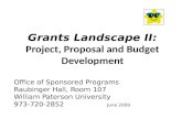 Grants Landscape II: Project, Proposal and Budget Development