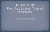 To Do-List For Aspiring Travel Writers