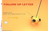 FOLLOW UP LETTER