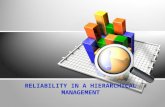Reliability  in a hierarchical  management