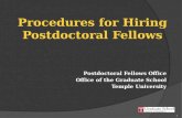 Procedures for Hiring Postdoctoral Fellows