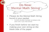 Do Now: Mental Math String