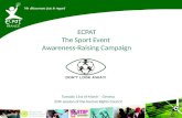 ECPAT The Sport Event  A wareness-Raising C ampaign