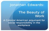 Jonathan Edwards:  The Beauty of Work