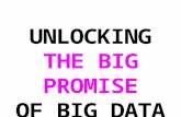 UNLOCKING THE BIG PROMISE OF BIG DATA