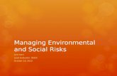 Managing Environmental and Social Risks