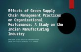 Effects  of Green Supply Chain Management Practices on Organizational Performance: A Study on the Indian Manufacturing Industry
