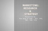 Marketing: Research  &  Strategy