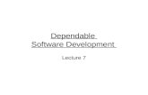 Dependable  Software Development