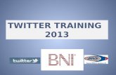 Twitter Training 2013