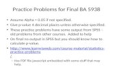 Practice Problems for Final BA 5938