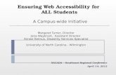 Ensuring Web Accessibility for  ALL Students A Campus-wide Initiative