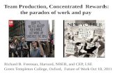 Team Production, Concentrated  Rewards: the paradox of work and pay