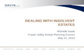 DEALING WITH INSOLVENT ESTATES