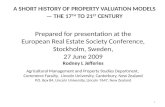 A  SHORT HISTORY OF PROPERTY  VALUATION MODELS — THE 17 TH  TO 21 ST  CENTURY