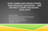Ohio COMPLAINT RESOLUTIONS,  DUE PROCESS DECISIONS,  AND DISTRICT COURT DECISIONS:   2012-2013