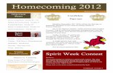 Homecoming Newsletter Fall 2012