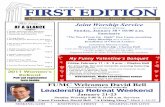 First Edition Newsletter - January 19, 2011