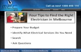 Four Tips to Find the Right Electrician in Melbourne