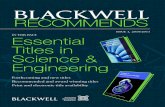 Blackwell Recommends September 2010