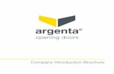 Company introduction brochure Argenta